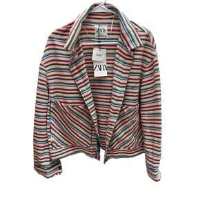Zara Leslie Striped Over Shirt Jacket NWT – Size Small